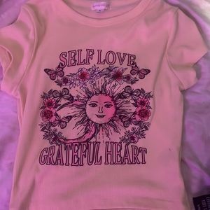 Self love greatful love crop top